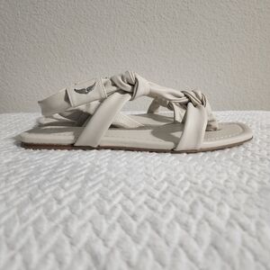 Zadig & Voltaire NIB Women’s Forget Me Knot Flat Smooth Lamb Sandal in Cream 40